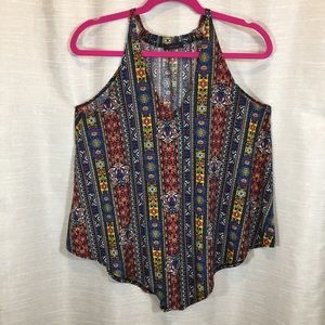 First Love Boho Tank Top for Summer Womens sz Med